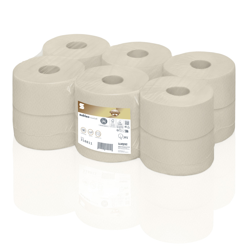 WC Papier Mini PureSoft 180m 2 lagig 12 Rollen (JT1)